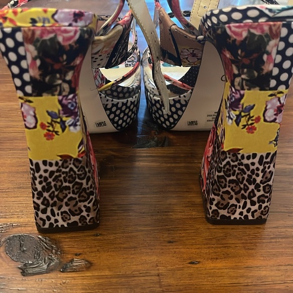 Jessica Simpson multicolored platform heels NWOT - Picture 7 of 8